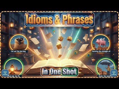 Complete Idioms &amp; Phrases in One Video! || SSC CGL, SSC CHSL, UPSC, State PCS, NDA Revision 2025