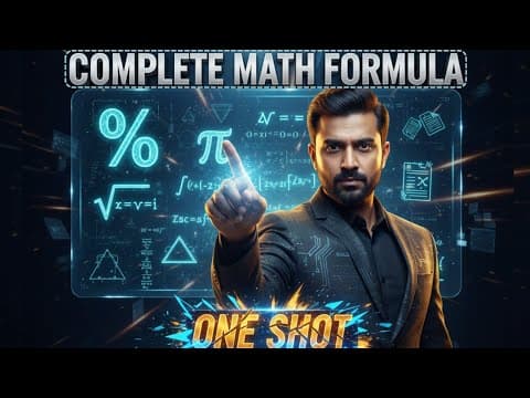 Complete Math Formulas in One Video (With PDF Notes) 📘|| For SSC, Railway, Bank &amp; State Exams