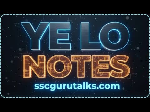 YE LO NOTES 🔥 | Official Launch of sscgurutalks.com – Smart Notes for SSC, UPSC, Banking &amp; PCS Exams