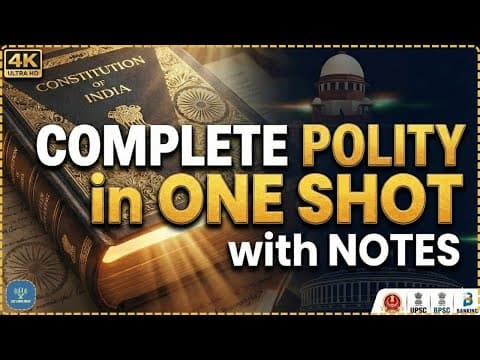 Complete Indian Polity in One Shot | Full Notes for SSC, UPSC, BPSC &amp; State Exams
